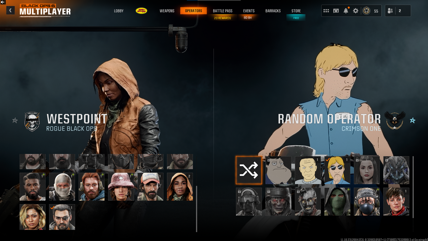 γπ BO6 πγπ 13 Diamond (Kilo+CR56) π
Level 55 & 50 Wins | πΉοΈ BO6 Complete π₯ 195 Camos | π 13 Diamond | π 15 Gold π¦Ή 18 Operators | π Multiplatform #C4jae9