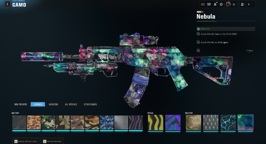 Buy Nebula Camo Unlocked 🏅 500 Camos + Level 55 ⚡ Handmade 🔑 Full Access 🌐 Steam/BNet/PSN/Xbox 🎮 BO6 & WZ4