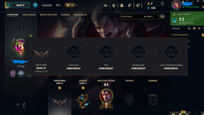 Iron 4 EUW Ranked | 🧿 20 Unlocked Champs | 🎓 Level 30 Starter | 🪙 40,000 BE Wallet | 🗃️ Full Ownership | 🕊️ Email Unverified | 📡 Instant Send ouT89E