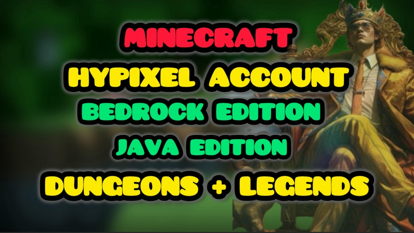 【🛡️ Minecraft 🌟】 Java + Bedrock 🧃 Instant Entry 🐸 Not Banned on Hypixel 🎉 Trusted Mail 🐝 Safe Data #WXMB64
