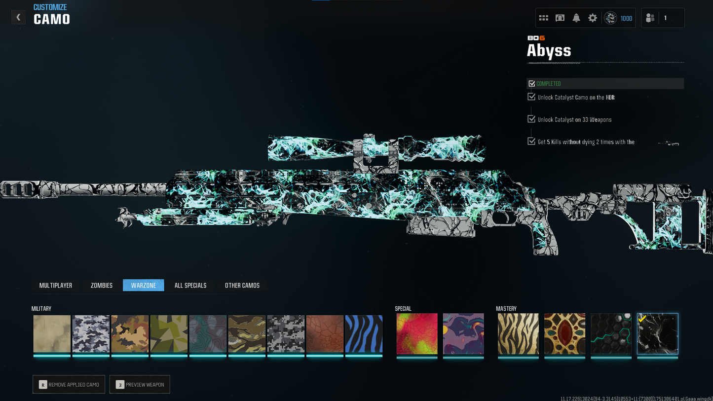 🔥 BO6 EVERYTHING UNLOCKED 🔥 Dark Matter + Nebula + Abyss 🌌 Prestige Legend 🌌 Level 1000 🌌 All Guns Maxed 🌌 2000+ Camos 🎨 Season 3 & 4 Battle Passes Purchased 💎 All Pictures Attached 🎁 Full Access 🔗 Linkable to: Steam , Battle.net, PSN, Xbox 🕹️ #avKRqu