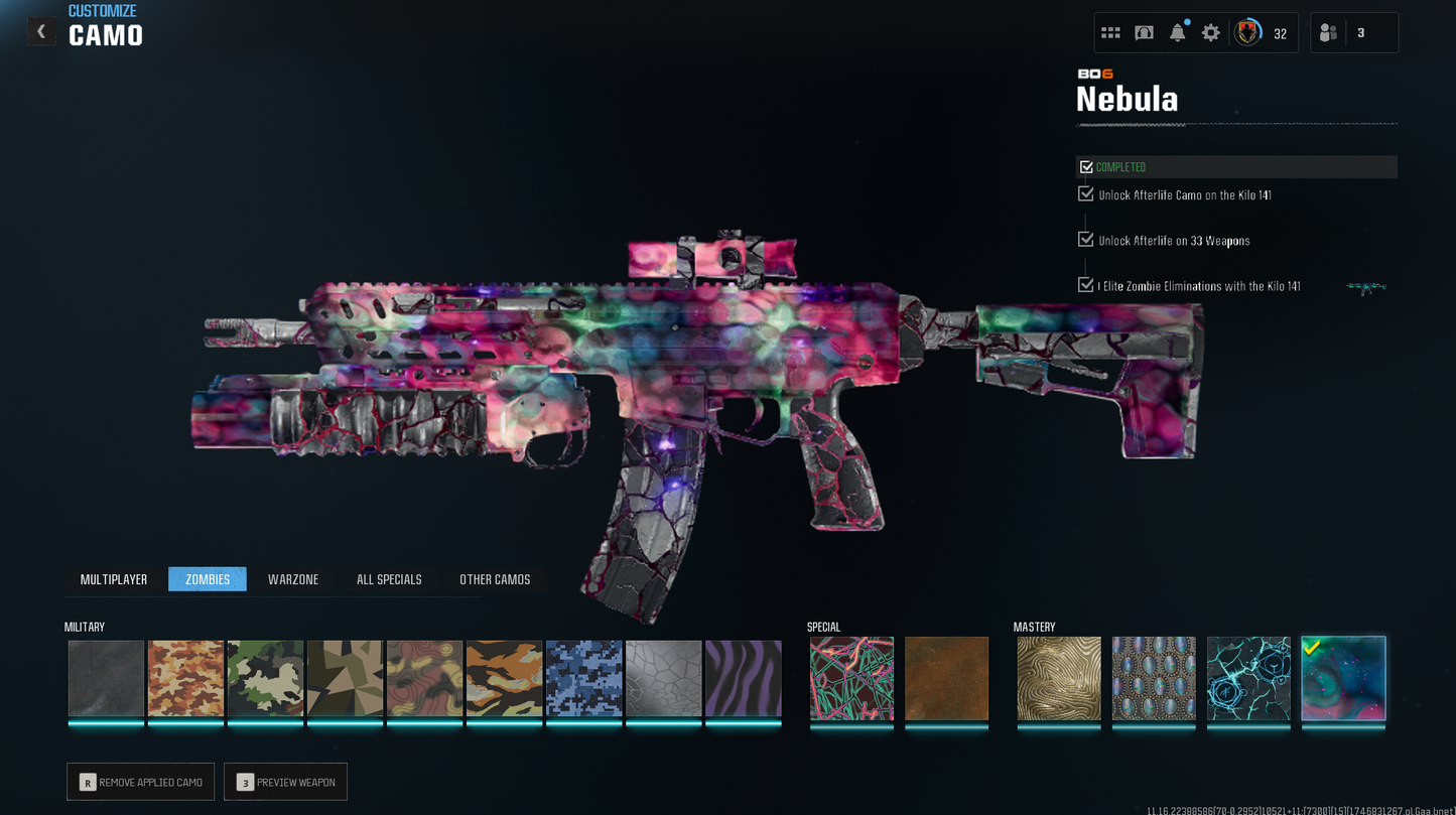 🪐 Nebula Camo Unlocked 🏅 500 Camos + Level 55 ⚡ Handmade 🔑 Full Access 🌐 Steam/BNet/PSN/Xbox 🎮 BO6 & WZ4