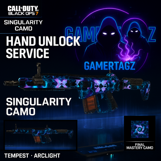 BO7 Singularity Camo Hand Unlock Service (Final MP Mastery) | Tempest, Arclight l 100% Safe