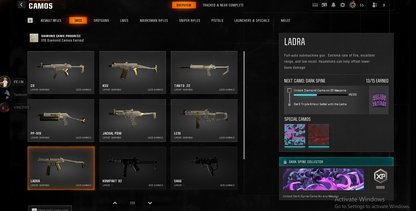 🔮 13 Diamond (New guns LC10, Ladra, Cr56 Amax) ✨ Level 55 + 50 Wins ✨ BO6 💎 195 Camos 🔮 13 Diamond 💫 15 Gold 🛡️ 18 Ops 🌌 Steam/BNet/PSN/Xbox