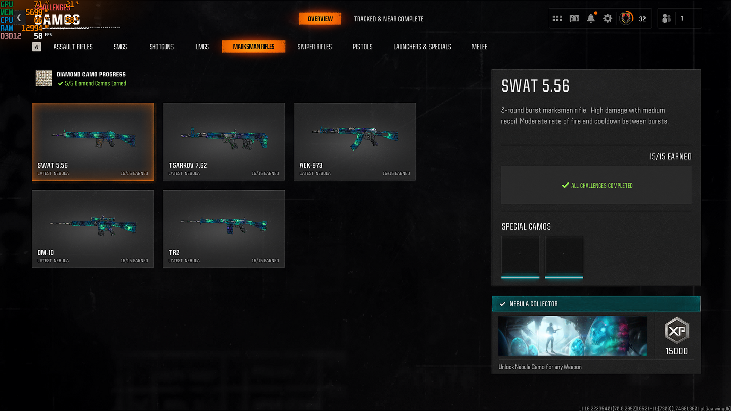 🪐 Nebula Camo Unlocked 🏅 500 Camos + Level 55 ⚡ Handmade 🔑 Full Access 🌐 Steam/BNet/PSN/Xbox 🎮 BO6 & WZ4