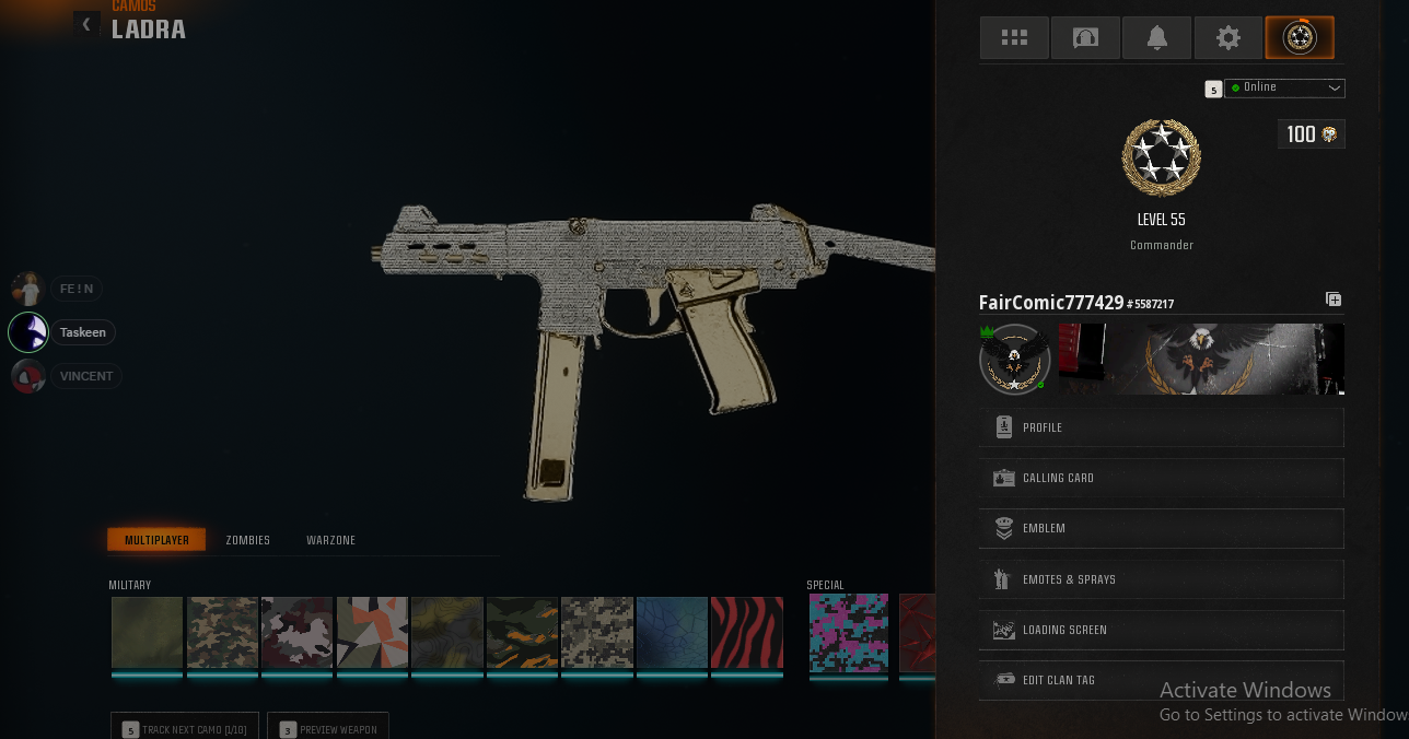 🔮 13 Diamond (New guns LC10, Ladra, Cr56 Amax) ✨ Level 55 + 50 Wins ✨ BO6 💎 195 Camos 🔮 13 Diamond 💫 15 Gold 🛡️ 18 Ops 🌌 Steam/BNet/PSN/Xbox