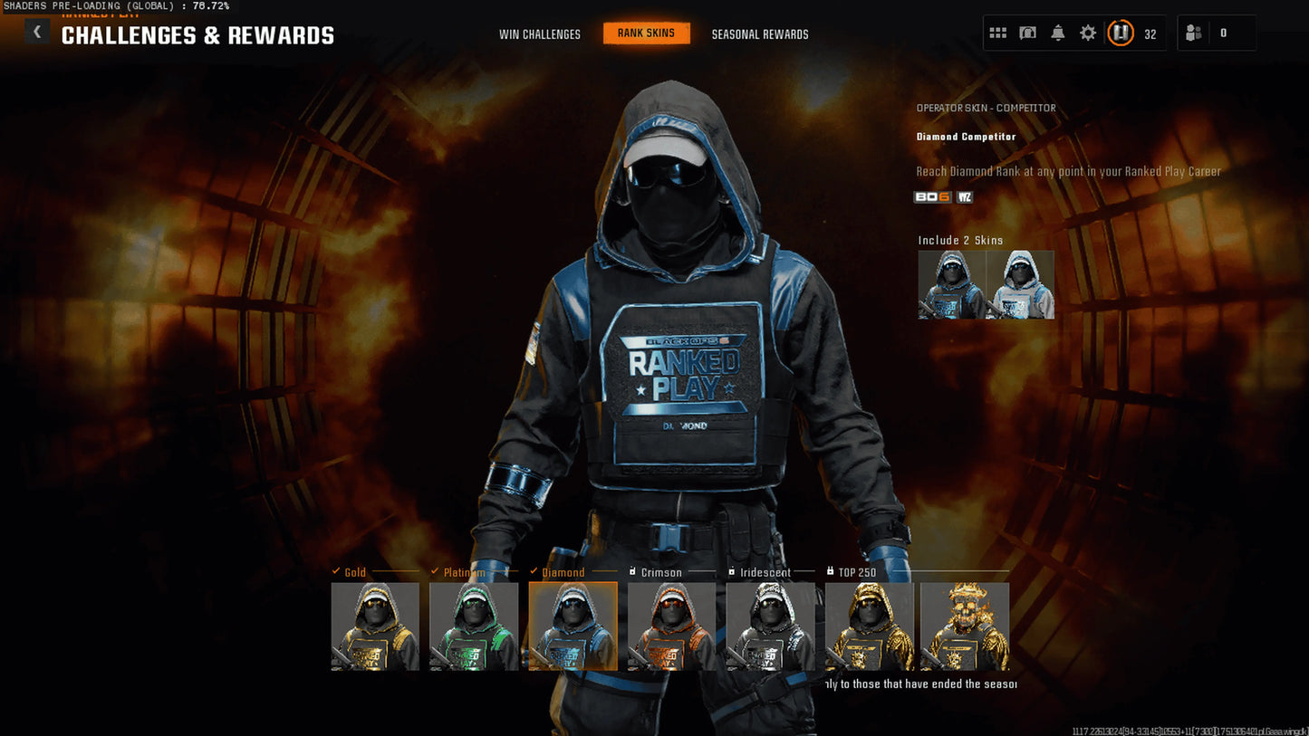 🎖️✨ BO6 DIAMOND TIER LEGEND ✨🎖️ 🚀 SR 5404 | 🏅 SEASON 4 CHAMPION 🧠 18 META OPERATORS MASTERED 💥 PRESTIGE MODE UNLOCKED 🔗 INSTANT LINK: Steam • BNET • PSN • Xbox 🎮 BLACK OPS 6 DOMINATOR #nMJxTB