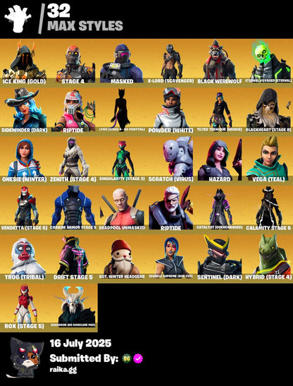 ⭐[PC/PSN/XBOX]🎉99 skins ✨ OG STW ✨ The Reaper ⭐ Elite Agent ⭐ Take The L ⚡ Havoc ⚡ Sub Commander ✨ Rogue Agent ✨ Fusion ⭐ Drift 🔥 A.I.M. 🔥 Vendetta ✨ Enforcer ✨ 1550 VB