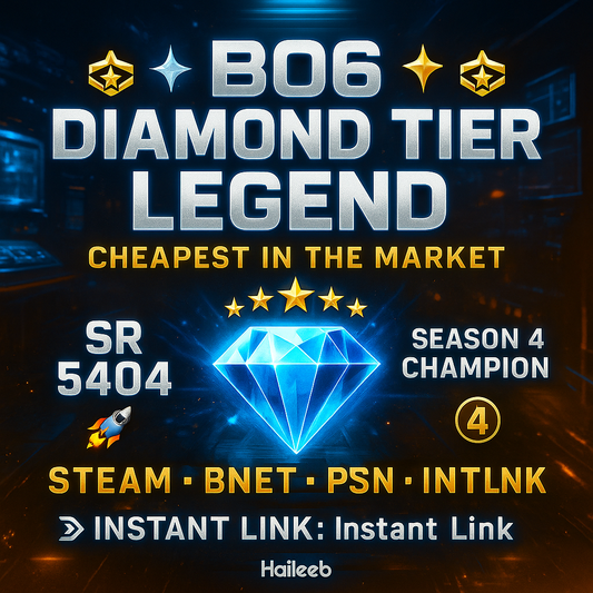 🎖️✨ BO6 DIAMOND TIER LEGEND ✨🎖️ 🚀 SR 5404 | 🏅 SEASON 4 CHAMPION 🧠 18 META OPERATORS MASTERED 💥 PRESTIGE MODE UNLOCKED 🔗 INSTANT LINK: Steam • BNET • PSN • Xbox 🎮 BLACK OPS 6 DOMINATOR #nMJxTB