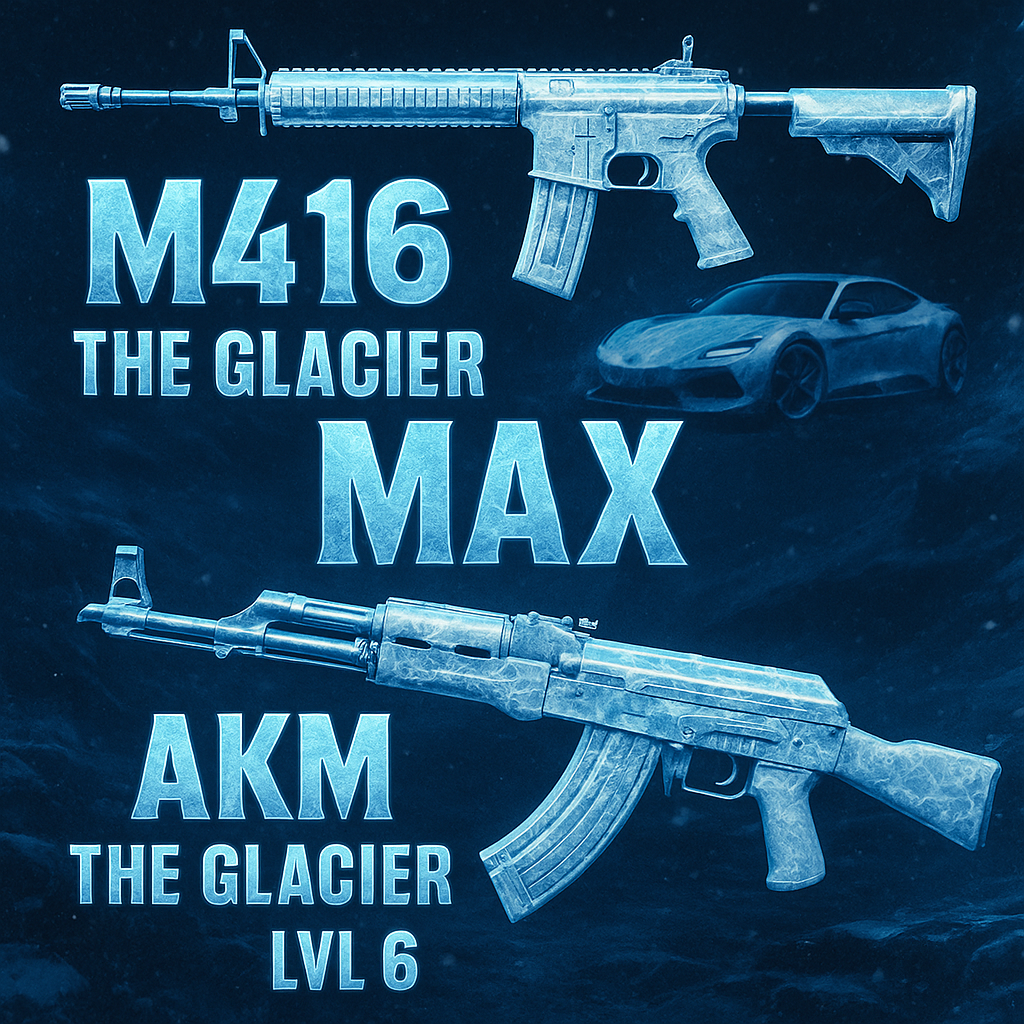 🔥 DEMAND SPORTS CAR 🚗 | M416 GC x AKM GC COMBO 💥 | 17x DEMANDING GUNLAB 🔫 | M416 THE GLACIER MAX ❄️ | AKM THE GLACIER LVL 6 🔐 | 3X GUNMAX ⚔️ | MYTHIC FASHION 47/50 👑 | KILLING MACHINE SET 💥 | MIDNIGHT SET 🌙  | ACCOUNT LEVEL 73 HIGH 📈