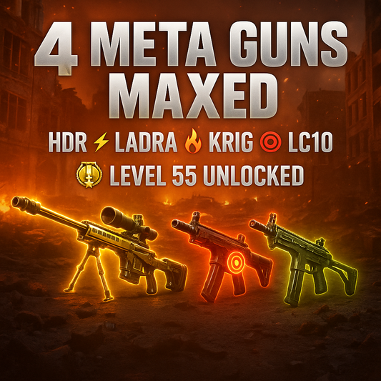 🕹️ BLACK OPS 6 POWER BUILD 💥 4 Max Guns (HDR ⚡ LADRA 🔥 KRIG 🎯 LC10 💣) 🎖️ Level 55 | 🏆 Warzone Ready 🥇 30 Top Placements | 🔐 Full Access 🔗 Linked to: STEAM • BATTLE.NET • PSN • XBOX