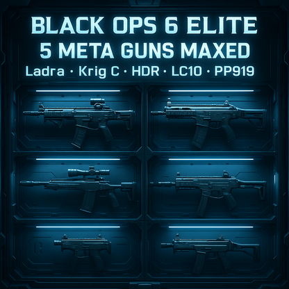 🚀 BLACK OPS 6 META BEAST | 💥 5 Guns Maxed: LADRA • KRIG C • HDR • PP919 • LC10 🔝 Level 55 Reached | 👑 Warzone Predator Access 🥇 30x Top 1% Match Wins | 🔐 Full Account Ownership 🔗 Linkable: Steam 🎮 • BNET 💾 • PSN 🎯 • Xbox 🅇 | #BGeZJw