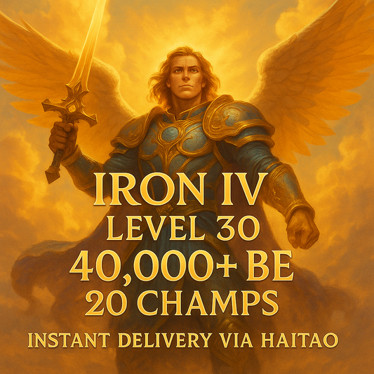 🧩 Ranked Iron IV EUW | 🦠 20 Meta Champs | 🧬 Level 30 Progress | 🪙 40k Blue Essence | 🗃️ Full Control | 🕶️ Mail Unlinked | 🛰️ Rapid Delivery X2Y9Jv