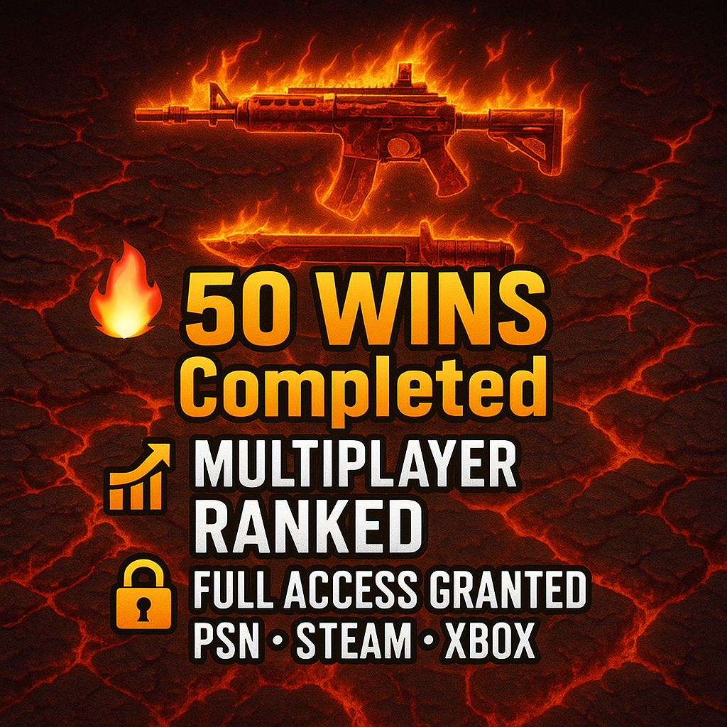 🔥 HOT DEAL – 🌐 BO6 🌐 | ⚡ 50 Wins Finished | 🏅 50 Multiplayer Wins | 🔧 Rank Ready | 📝 Customizable Access | 🎮 Linkable 💻 Steam / Battle.net / PlayStation / Xbox #ywSuz2