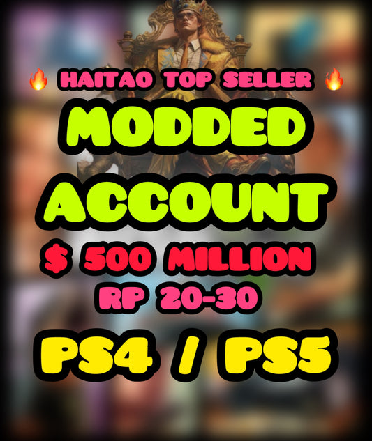 Buy GTA 5 PS4 Modded Account • $500M Cash + Modded Cars • RP 20-30 • Instant Delivery