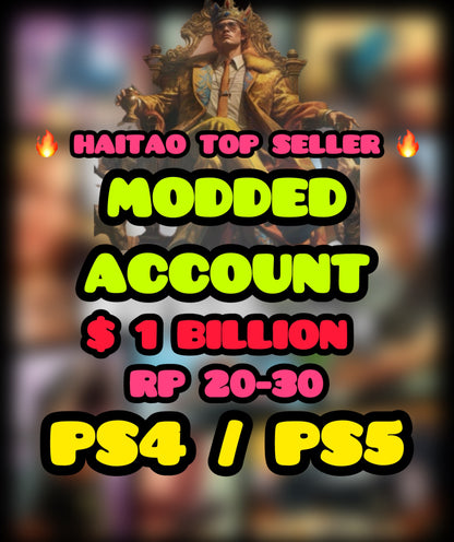 Buy PS4 🏦 RP LvL 20-30 💵 1 Billion Cash + Cars Deluxe ( 1.000.000.000 ) 🚕 Full Access/Data Changeable 🦋 Instant Delivery