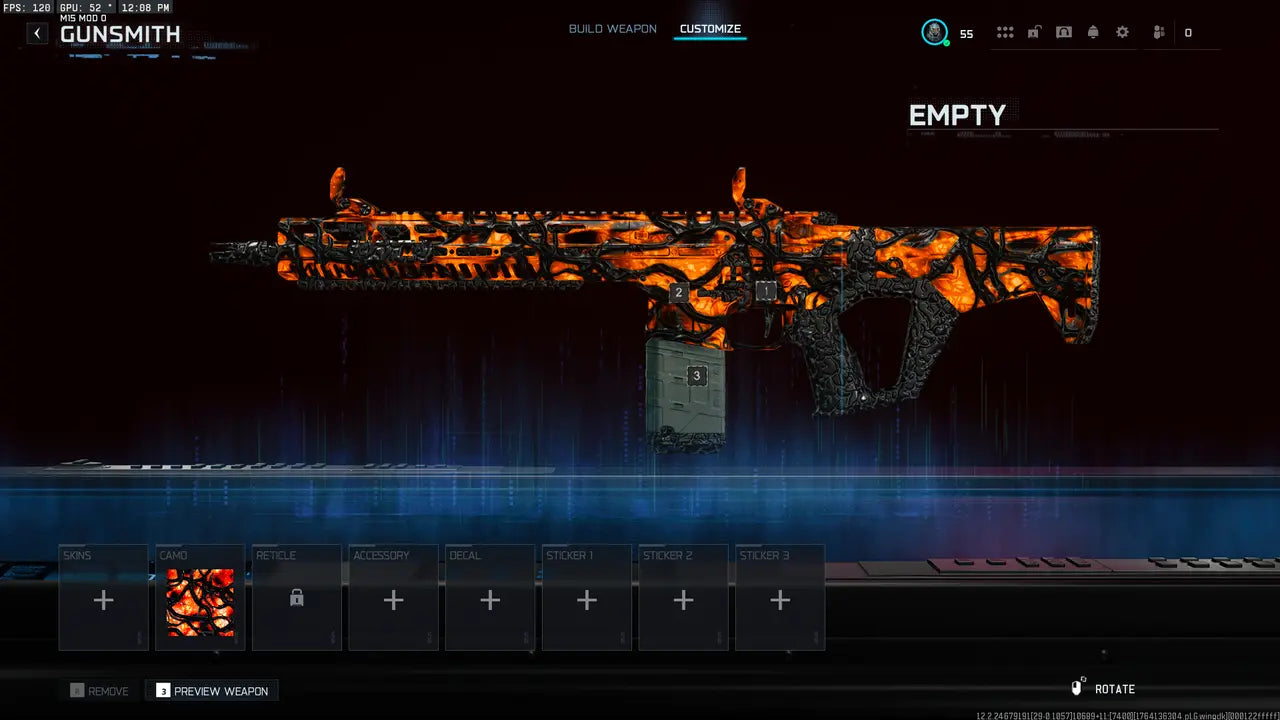 BO7 I 30 Infestation Camo Unlocked I 450+ Camos | All Guns Unlocked | Prestige 1 | Level 55 | Linkable: Steam / Battle.net / PS / Xbox | Full Access (No Restrictions / No Bans) |
