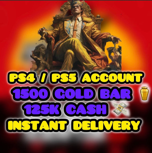 Buy PS5 / PS4 | 1500 Gold Bars + 💵 125000 Pure Cash | Red Dead Online 🔓 Full Access | ⚡ Instant Delivery