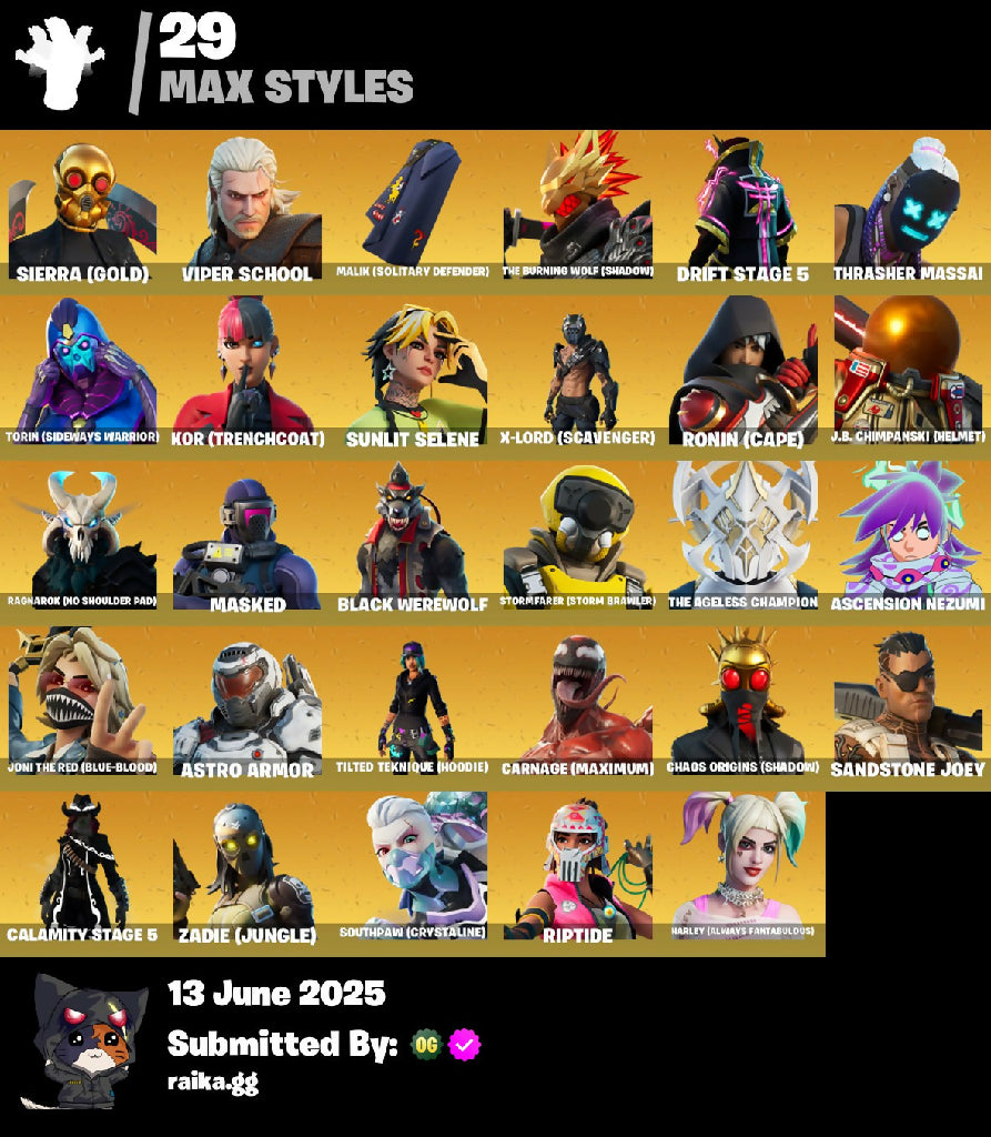 [PC/XBL/NINTENDO] 180 skins | Elite Agent | Take The L | Unchained Ramirez | Rogue Agent | Strong Guard | Renzo the Destroyer | Torin | Carbide | Dire | 850 VB
