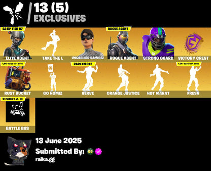 [PC/XBL/NINTENDO] 180 skins | Elite Agent | Take The L | Unchained Ramirez | Rogue Agent | Strong Guard | Renzo the Destroyer | Torin | Carbide | Dire | 850 VB