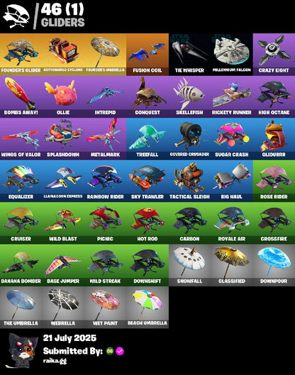 [PC/PSN/XBOX] ✨ 68 skins ✨ OG STW ✨ The Reaper ✨ Elite Agent ✨ Take The L ✨ Gold Midas ✨ Gear Specialist Maya ✨ Blackheart ✨ The Visitor ✨Zenith ✨ The Prisoner ✨ 1400 VB